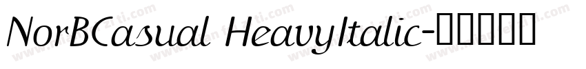 NorBCasual HeavyItalic字体转换